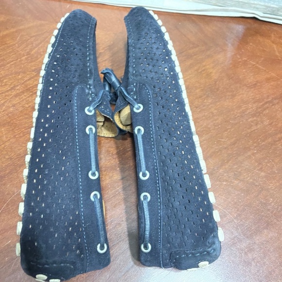 Zara Man Loafers Black Slip On Leather Shoes Driving - Picture 5 of 10